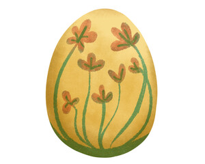 cute watercolor crayon illustration style clip art set collection of various pattern eggs for easter day