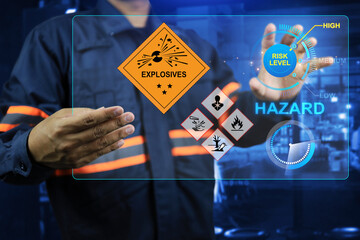 Explosive experts is working on high risk taking to scan for hazardous materials with advanced...