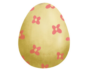 cute watercolor crayon illustration style clip art set collection of various pattern eggs for easter day