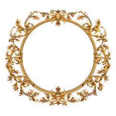 frame with vintage gold ornament