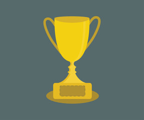 Trophy Cup Flat Icon vector design