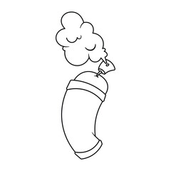 Illustration vector of spray paint illustration handdrawn colorful Design style isolated white background