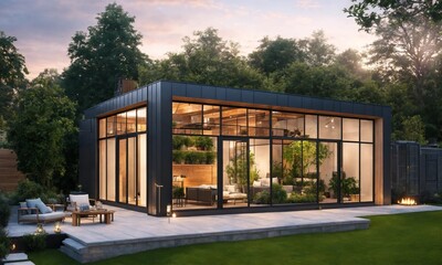 Le concept d'une maison 100% verte dans le cadre d'une rénovation pour améliorer le dpe.