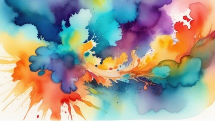 abstract watercolor background. Color Explosion