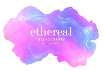 painted galaxy water color splash. abstract alcohol ink vector design element. modern colorful fluid paint texture on white paper. gradient colors ethereal background. eps 8