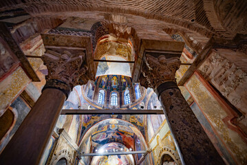 Iglesia ortodoxa de san Salvador de Chora Estambul Turquía - obrazy, fototapety, plakaty