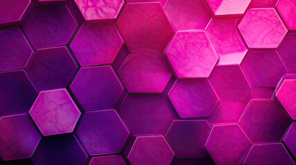 A hexagonal pattern with shades of purple and pink