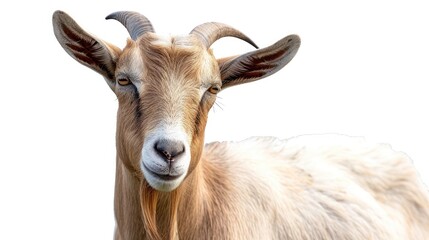 goat on isolated white background.