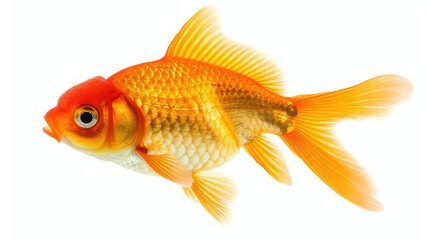 goldfish on isolated white background.