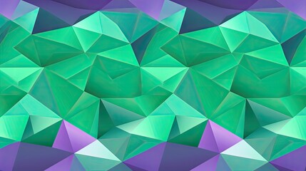 Obraz premium A pattern of triangles in shades of green and purple