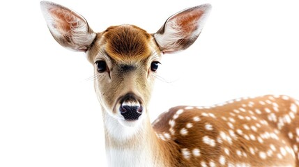 deer on isolated white background.
