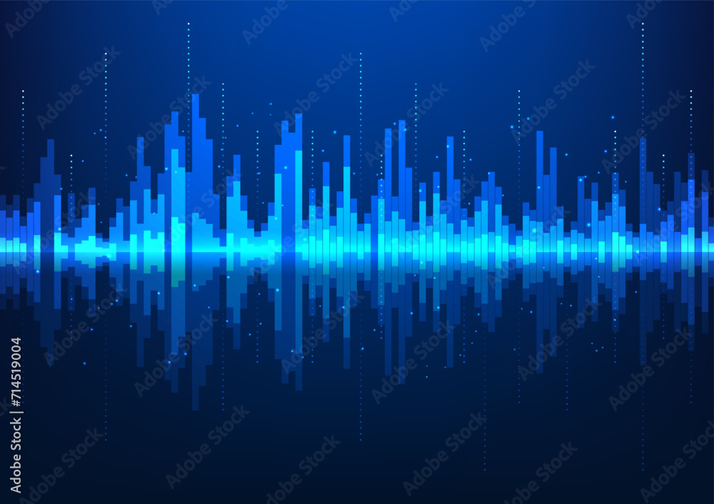 Poster abstract technology background, graph chart showing business growth data. know the profit and loss o