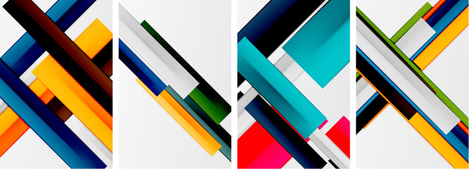 Minimal lines and color stripes poster abstract backgrounds. Vector illustration For Wallpaper, Banner, Background, Card, Book Illustration, landing page