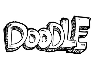 Hand Drawn Doodle Vector Illustration art of Text
