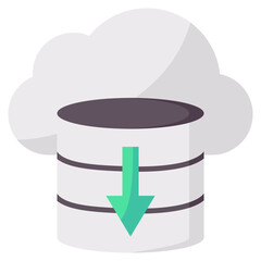 hosting download flat vector icon