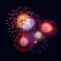 Holiday Fireworks: Night Lights Joy, created by AI