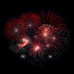 Fototapeta premium Holiday Fireworks: Night Lights Joy, created by AI