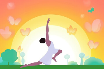 International Yoga Day. Yoga day concept. Yoga day Theme. Yoga day Background.