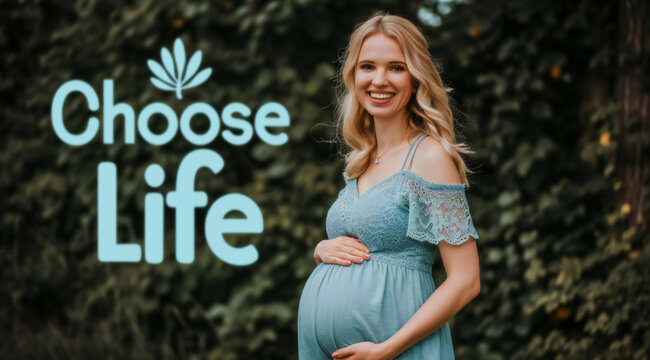 Pregnant Woman Radiates Joy with 'Choose Life' Message