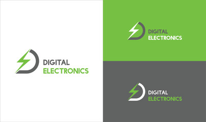 Digital Electronics Logo Design.