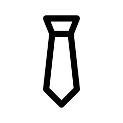 Illustration vector graphic icon of Tie. Outline Style Icon. Clothes Themed Icon. Vector illustration isolated on white background. Perfect for website or application design.
