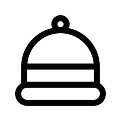 Illustration vector graphic icon of Winter Hat. Outline Style Icon. Clothes Themed Icon. Vector illustration isolated on white background. Perfect for website or application design.