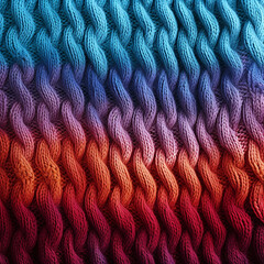 Obraz premium Colorful knitted pattern as a background. Close-up.