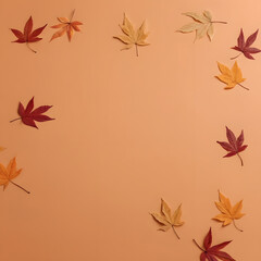 Minimal pattern autumn holiday concept, aesthetic