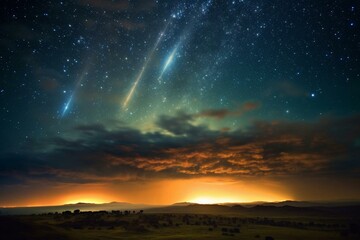 Breathtaking celestial lights dancing across dark sky. Generative AI