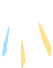 Blink abstract shape, blue yellow color theme 