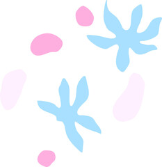 Fototapeta na wymiar illustration of a set of drops , abstract shape , pastel color theme 
