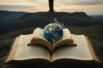 earth on book