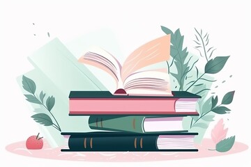 World book day. International literacy day. Reading book concept. World Poetry Day. national library lovers month concept. back to school concept.