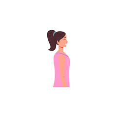 set of poses of people wearing cool pink clothes caucasian