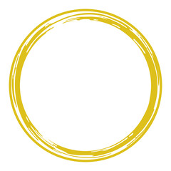 Zen Circle Icon Symbol on the Gold Color. Zen Illustration for Logo, Art Frame, Art Illustration, Website or Graphic Design Element. Format PNG

