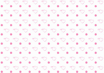 手書き風鳥と手紙の背景素材