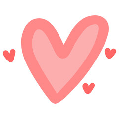 Hearts Flat Icon Vector Illustration 