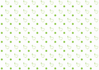 手書き風鳥とお花の背景素材