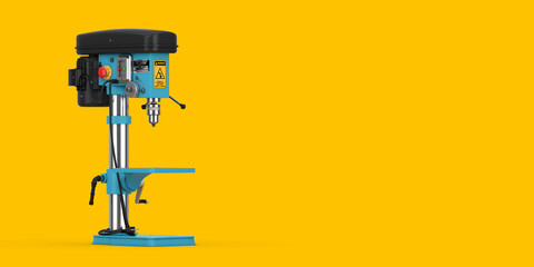 Vertical Drilling Bench Drill Press Machine. 3d Rendering