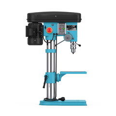 Vertical Drilling Bench Drill Press Machine. 3d Rendering