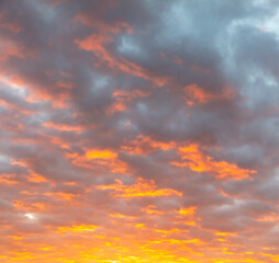 Colorful clouds at sunrise. Background