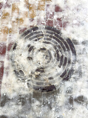 Sewer hatch in the snow