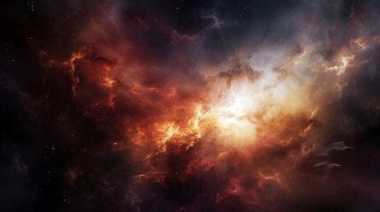 Stars, Star birth, outer space purple nebula clouds, ai-generated