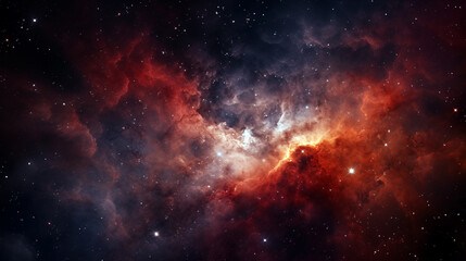 Stars, Star birth, outer space purple nebula clouds, ai-generated