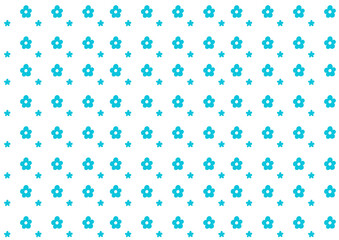 可愛い手書き風青いお花の背景素材