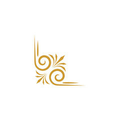 corner ornament in gold color ornament