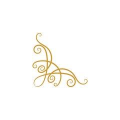 corner ornament in gold color ornament