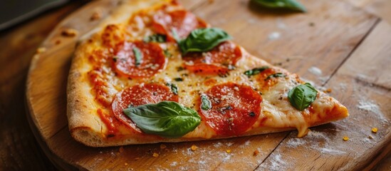 Homemade pizza slice