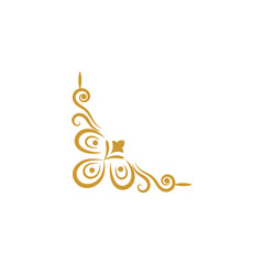 corner ornament in gold color ornament