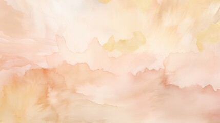 Warm Watercolor Cloudscape Wash Background